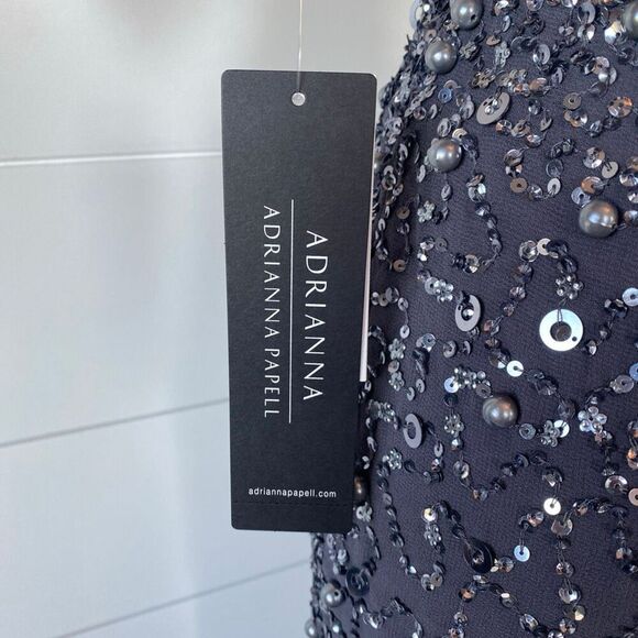 Adrianna Papell Women's Beaded Dolman Sleeve Dress Size 0 New NWT - Picture 4 of 16
